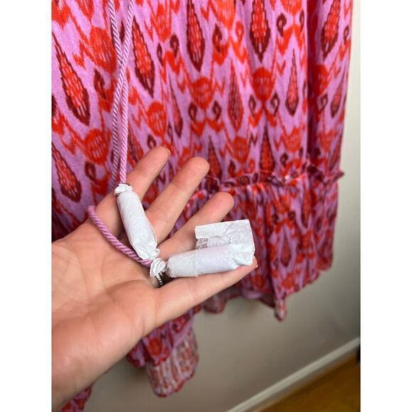 Figue Tahlia Ruffle Flutter Sleeve High-Low Dress NWT Sz. S - Picture 9 of 11